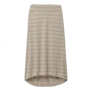 prAna Jasmine Maxi Hi-Low Skirt XL Stone Stripe